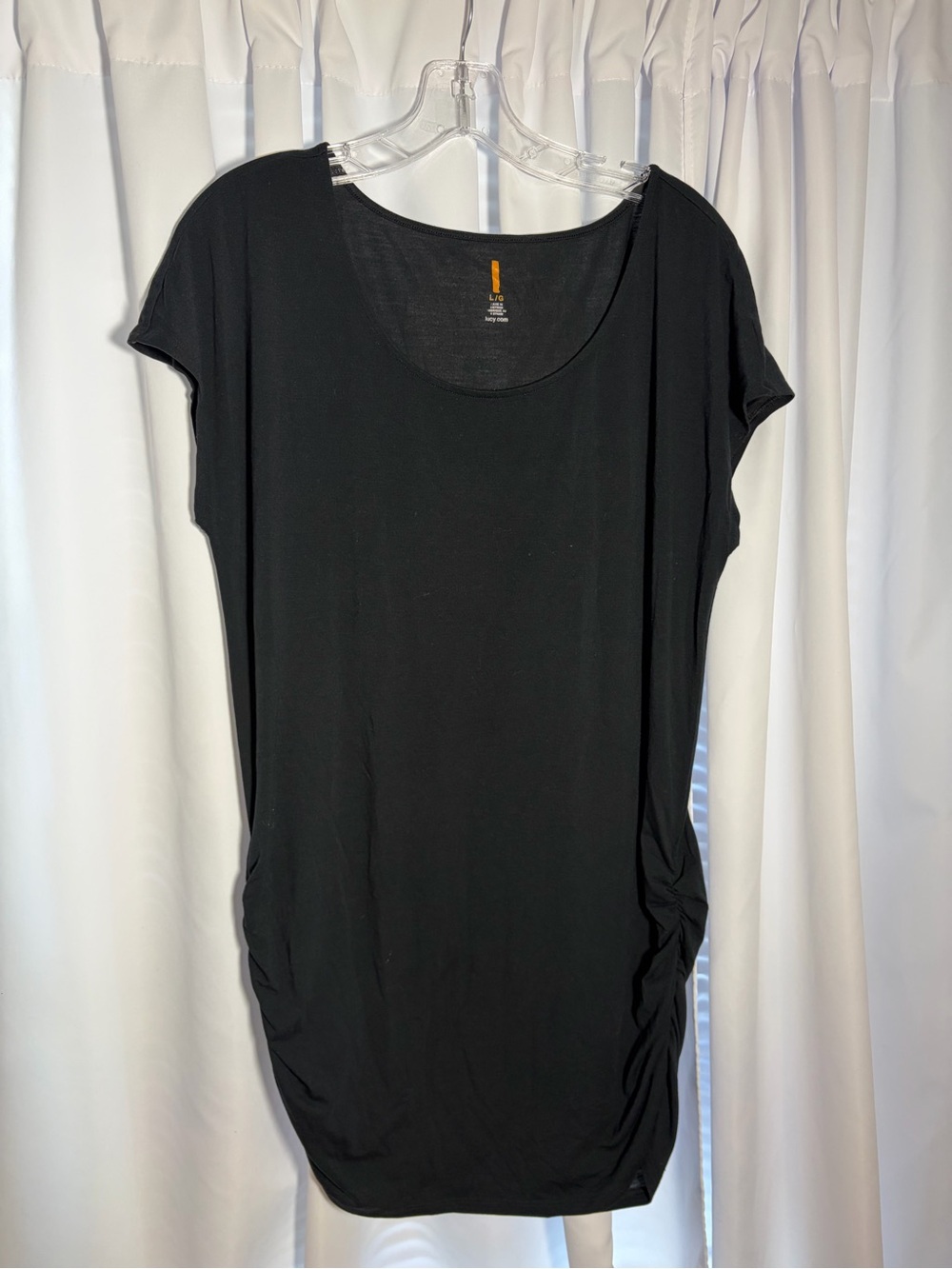 LUCY Little Black Dress with Side Ruching size L